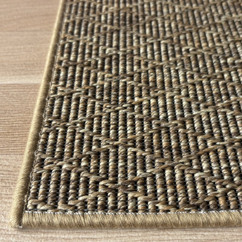 Tapis d'extérieur sur mesure beige en polypropylène