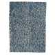 Tapis de luxe à motifs écailles bleu en laine et viscose par Angelo