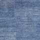Tapis haut de gamme en viscose bleu tissée à la main rectangulaire et fin par Ligne Pure.