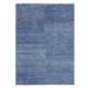 Tapis haut de gamme en viscose bleu tissée à la main rectangulaire et fin par Ligne Pure.