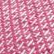 Tapis rose haut de gamme en laine teintée tissée à la main motifs losanges Mic Mac par Angelo