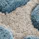 Tapis sur mesure bleu à écailles en laine et viscose Stream par Angelo