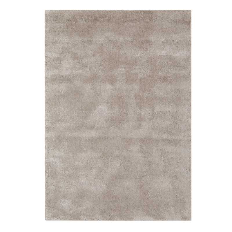 Tapis moderne beige en laine et viscose