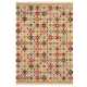 Tapis design kilim à motifs multicolore en laine et jute