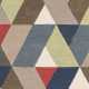 Tapis design multicolore avec motifs chevrons fait en Inde