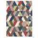 Tapis design multicolore avec motifs chevrons fait en Inde