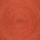 Tapis rond rouge à contour beige en jute tissé à la main