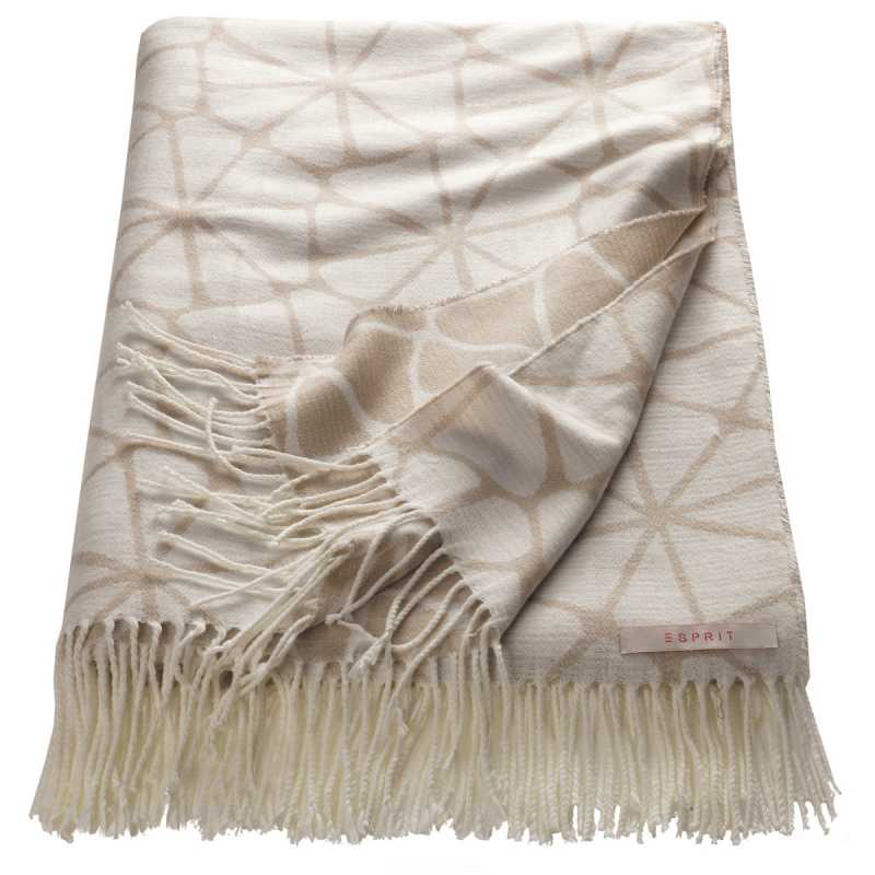 Plaid moderne beige clair et foncé par Esprit Home