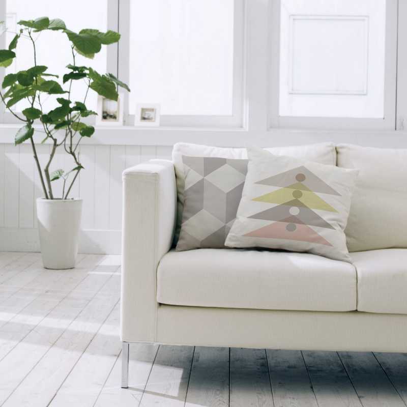 Coussin contemporain effet 3D fabriqué en France par Edito PAris