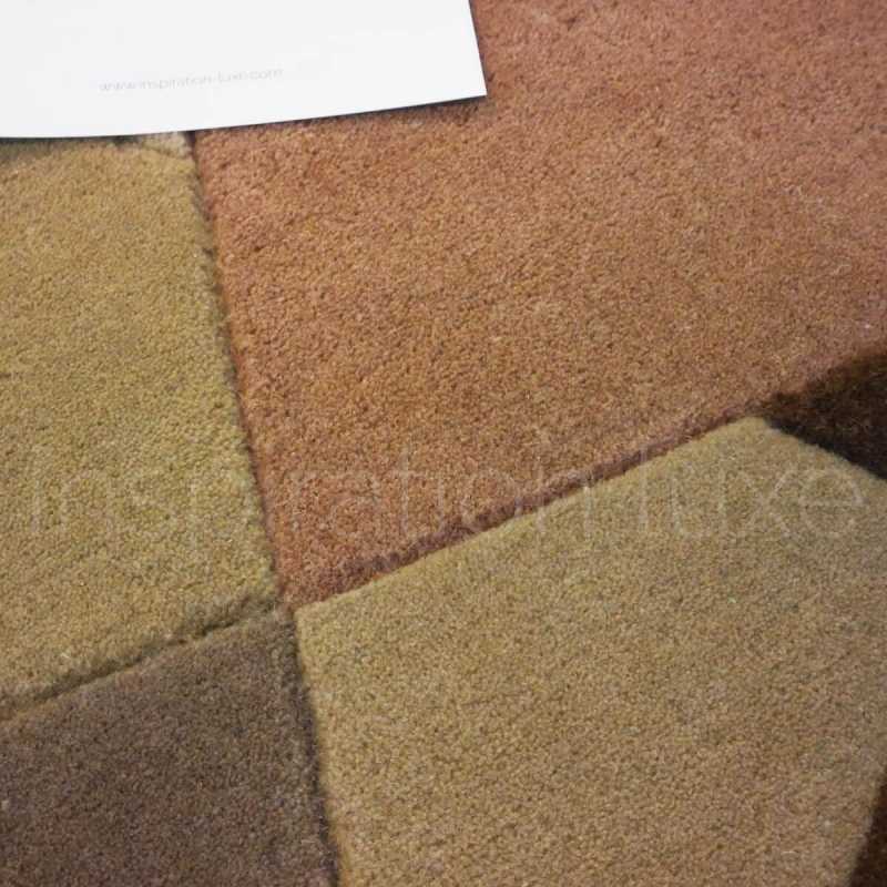 Tapis de luxe design fantaisie beige Pebbles par Angelo 170 x 240 cm