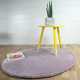 Tapis rond sur mesure rose moelleux par Inspiration Luxe Editions