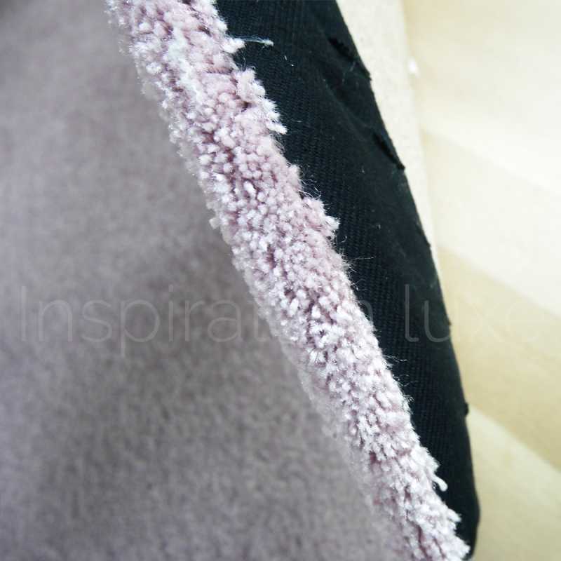 Tapis rond sur mesure rose moelleux par Inspiration Luxe Editions