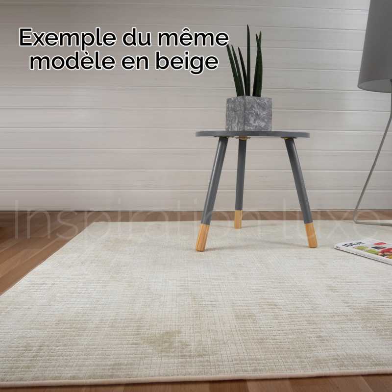 Tapis sur mesure en viscose à carreaux vert d'eau rectangulaire ou carré