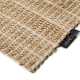 Tapis haut de gamme beige en jute et coton fait main par Ligne Pure