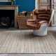 Tapis haut de gamme beige en jute et coton fait main par Ligne Pure
