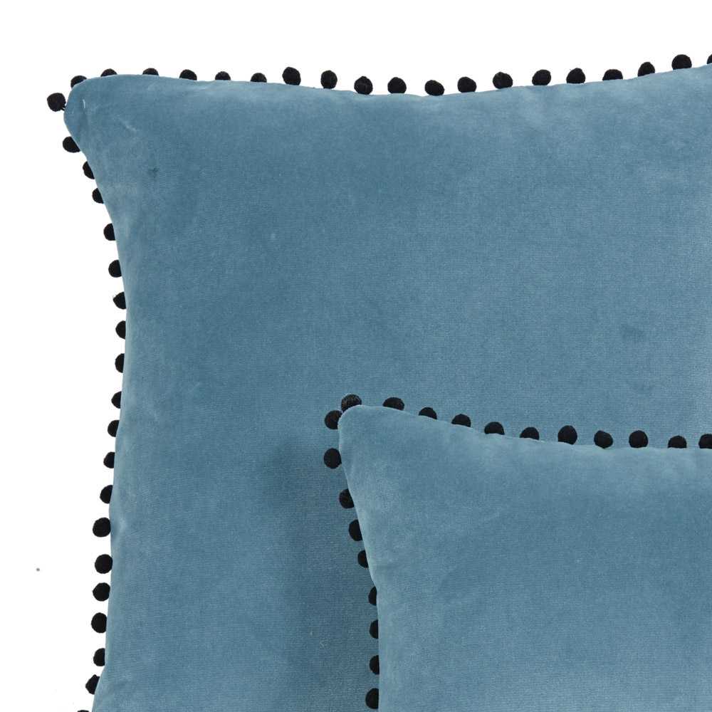 Rideaux Camion Luxe Velours Gris Et Blanc - Avec Pompons, Ajustement Universel