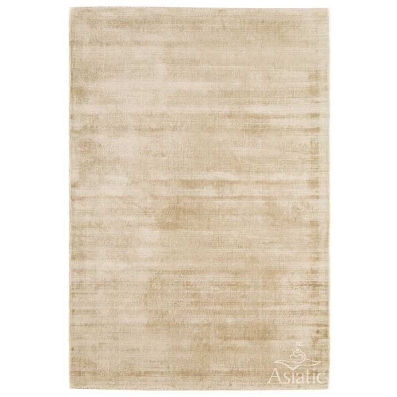 Tapis fin de prestige contemporain ivoire uni en viscose par Joseph Lebon