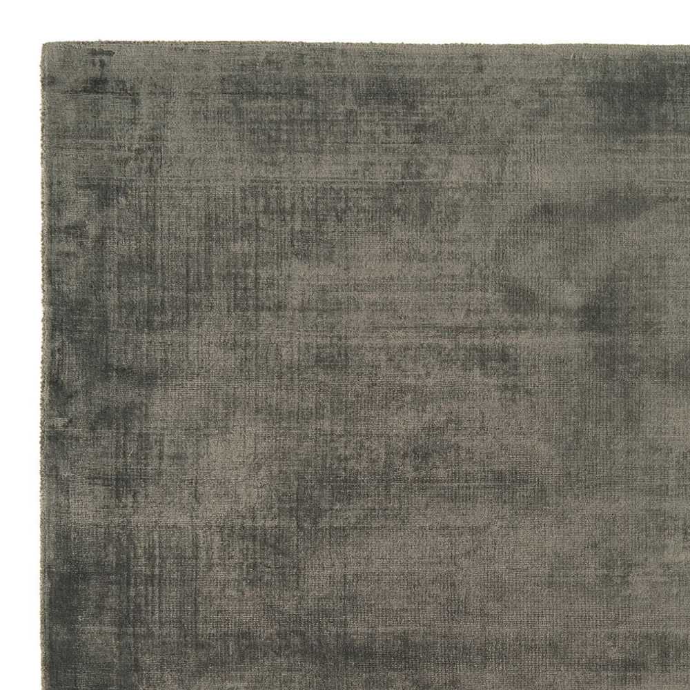 Tapis moderne haut de gamme taupe uni 100% viscose tissé à la main