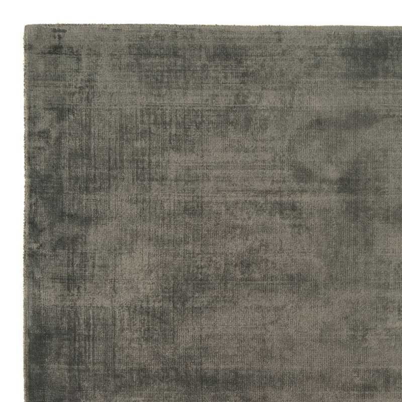 Tapis moderne haut de gamme taupe uni 100% viscose tissé à la main