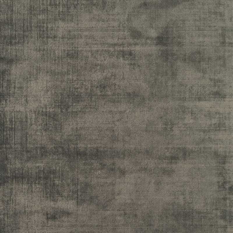 Tapis moderne haut de gamme taupe uni 100% viscose tissé à la main