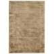 Tapis de prestige beige ocre en viscose effet légèrement doré tissé à la main